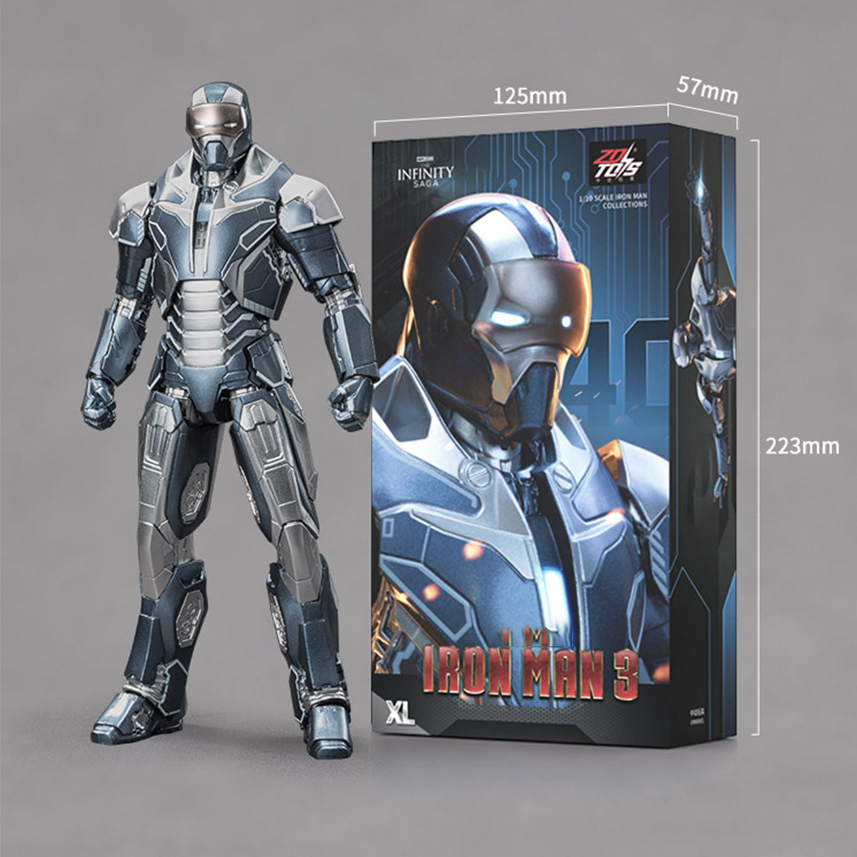 ZD Toys Iron Man Non-Light-Up Edition 1/10 Scale Action Figure