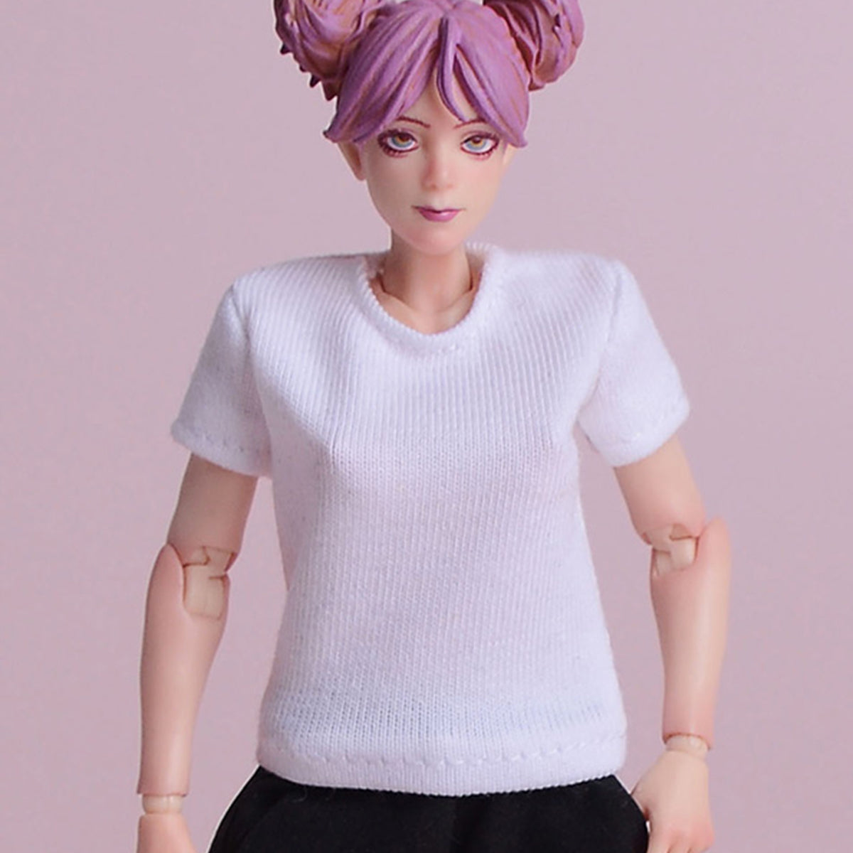 Ropa para muñecas ATStory: camiseta blanca de manga corta de Mecha Girl para figura de acción coleccionable de 6 pulgadas
