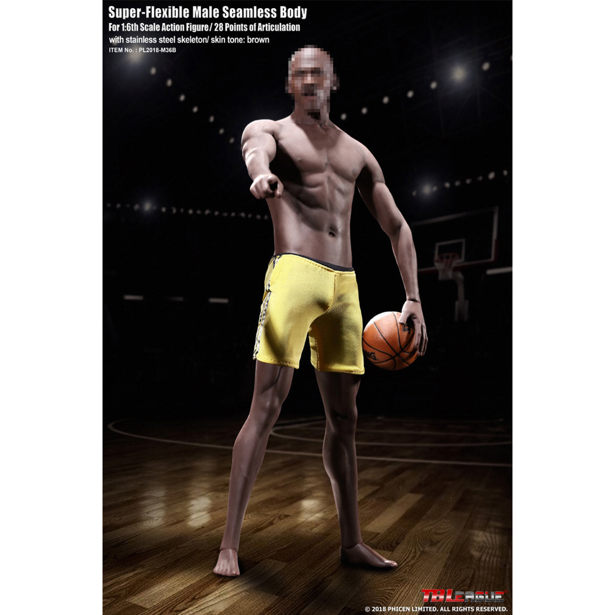 TBLeague, Seamless Steel Skeleton Male Build Body, Action Figures Body