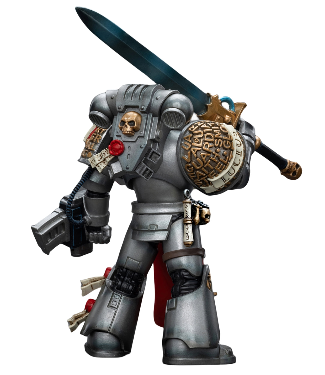 Figurine de collection JoyToy Warhammer 40K : Grey Knights Strike Squad Justicar, figurine articulée à l'échelle 1:18, JT8995