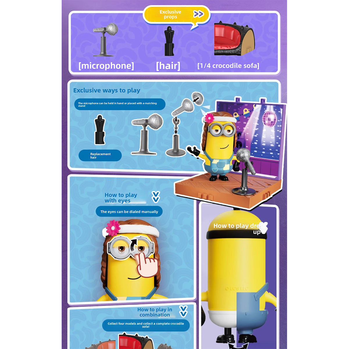 BLOKEES Series 2: Magic Version Minion Partner Phil DJ/Kevin Singer/Stuart Dancer/Carl Streamer Model Kit