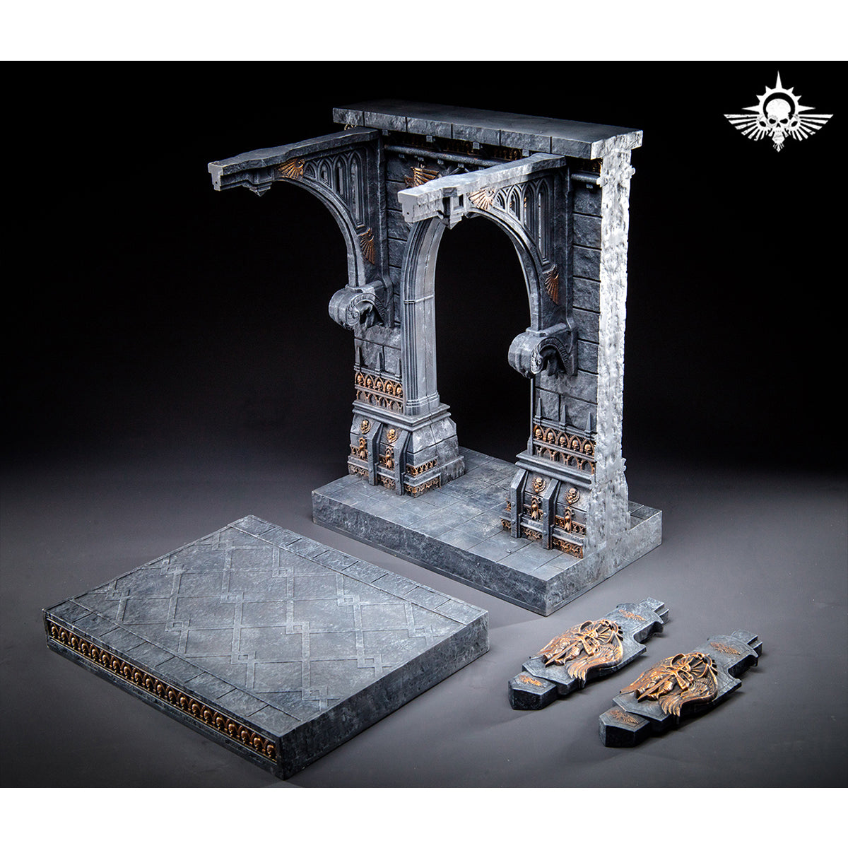 Xinglan Workshop, Steel Casting Double-sided Temple Corridor, Scene Base for Action Figurine