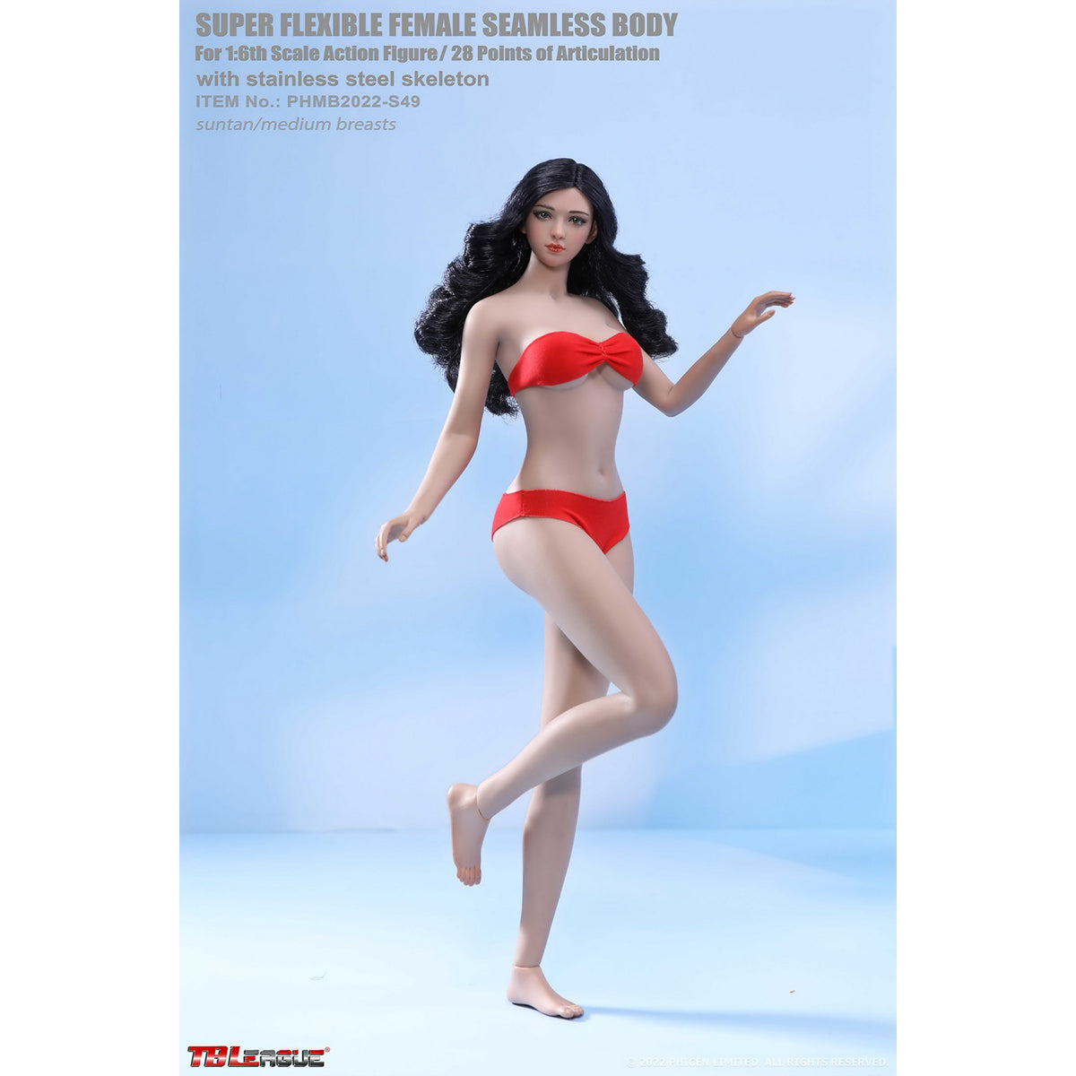 TBLeague Female Seamless Slender Elegance Medium Bust Detachable Feet 1/6 Scale Action Figure Body