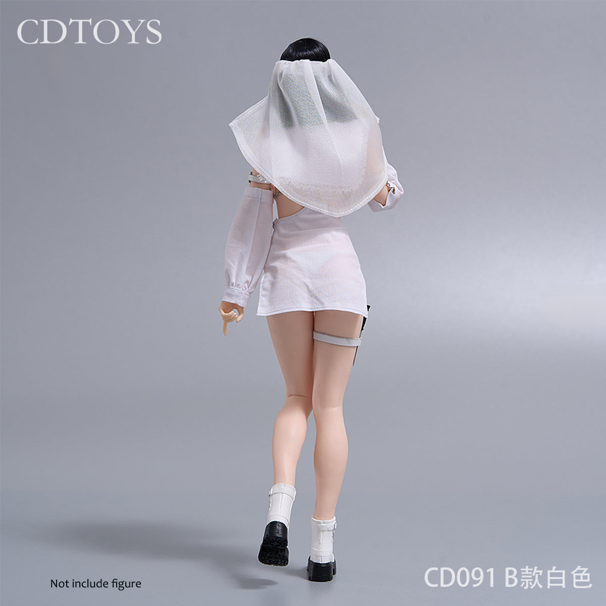 Cdtoys, Female Soldier Nun Cosplay Outfit, Doll Clothes Accessory for 12-inches Figure