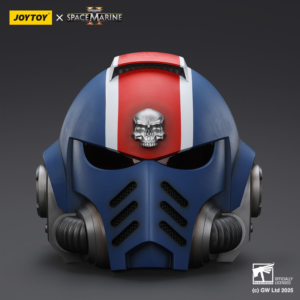 JOYTOY Warhammer 40,000, Ultramarines Lieutenant Titus' MKX Helmet & Display Stand, 1/1 Scale Collectibles