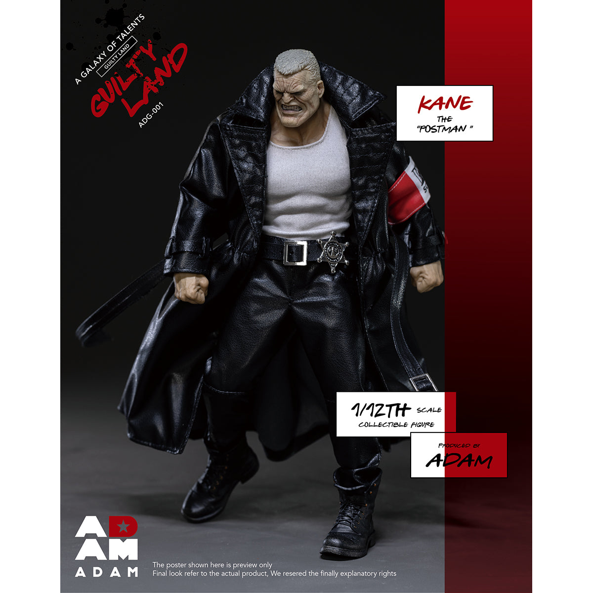 ADAM Guilty Land - Kane The Postman 1/12 Scale Action Figure