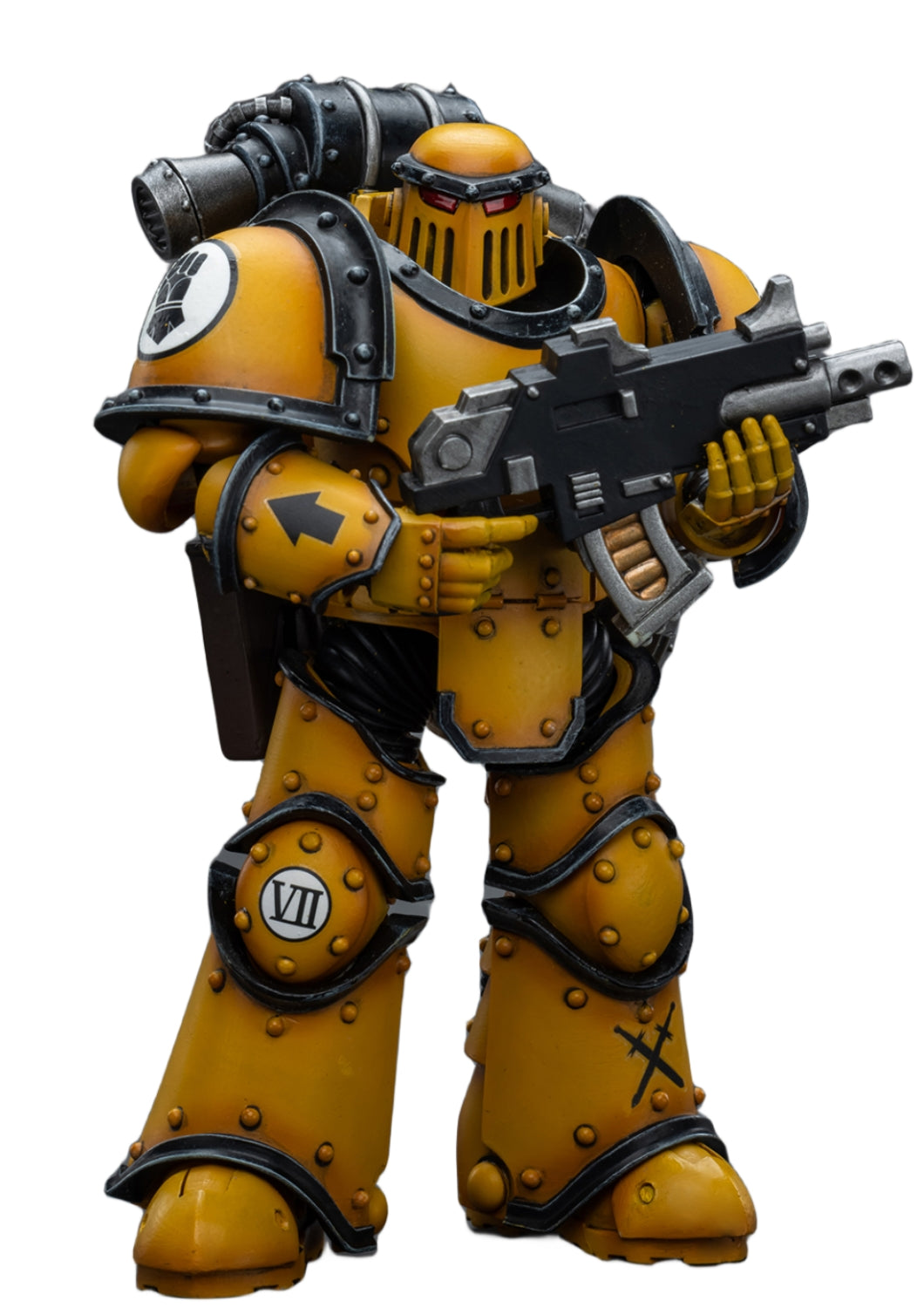 Figurine de collection JoyToy 40K : Imperial Fists Legion MkIII Tactical Squad Legionary avec Bolter, figurine d'action à l'échelle 1:18 JT9077