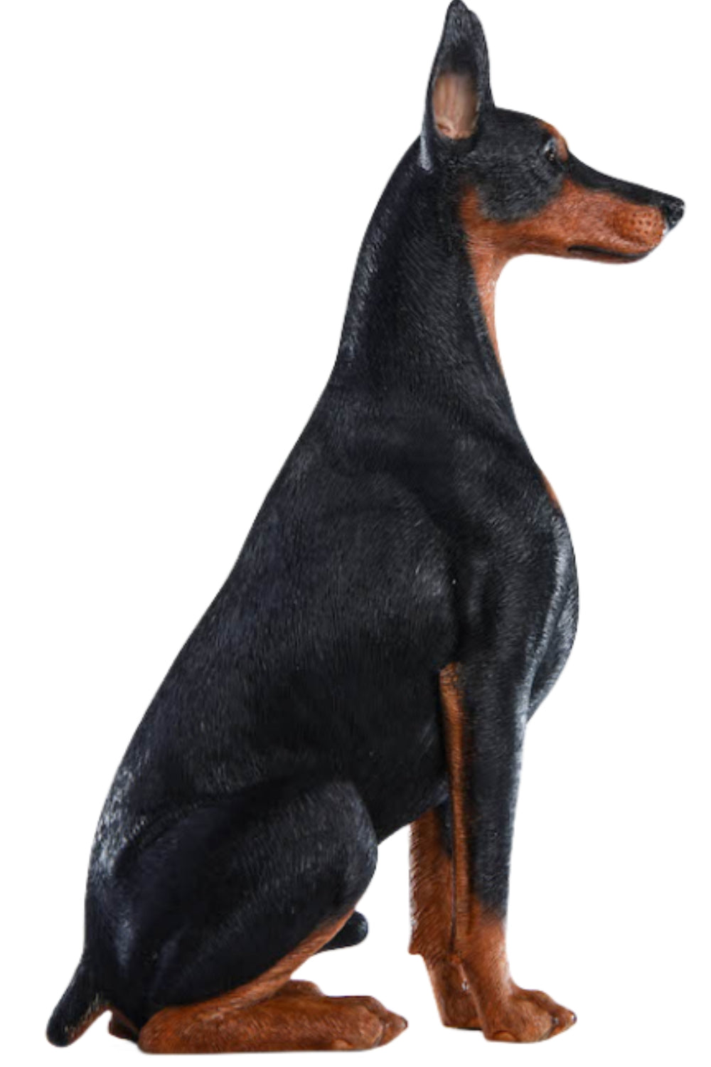 Figura de perro coleccionable JXK: Doberman Pinscher, pintada a mano por expertos, realista, de resina segura, miniatura a escala 1:6.