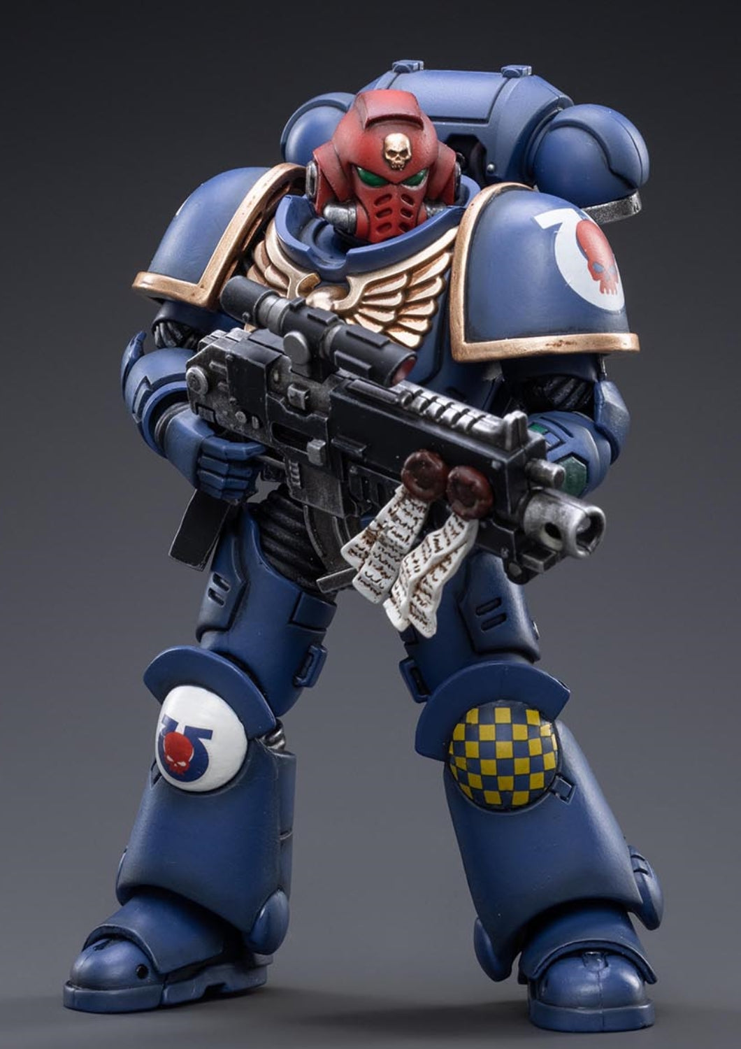 Figurine de collection JoyToy JT2474 40K : figurines d'action à l'échelle 1:18 des Ultramarines Heroes of The Chapter Brother Veteran Sergeant Castor