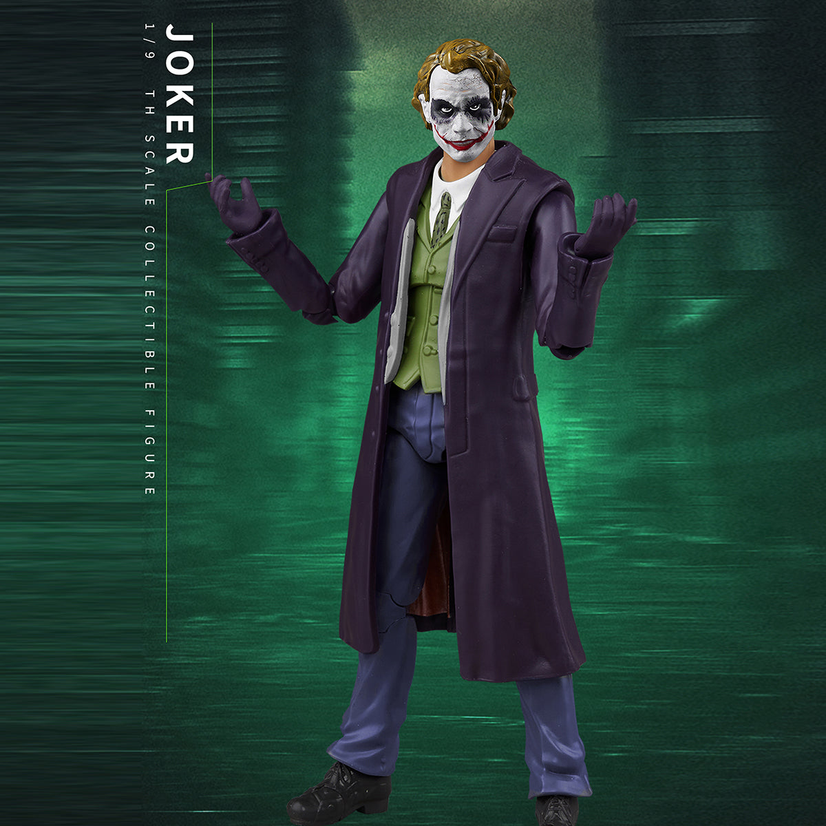 Ensemble complet Fondjoy : Heath Ledger, Joker, figurine miniature à l'échelle 1:9