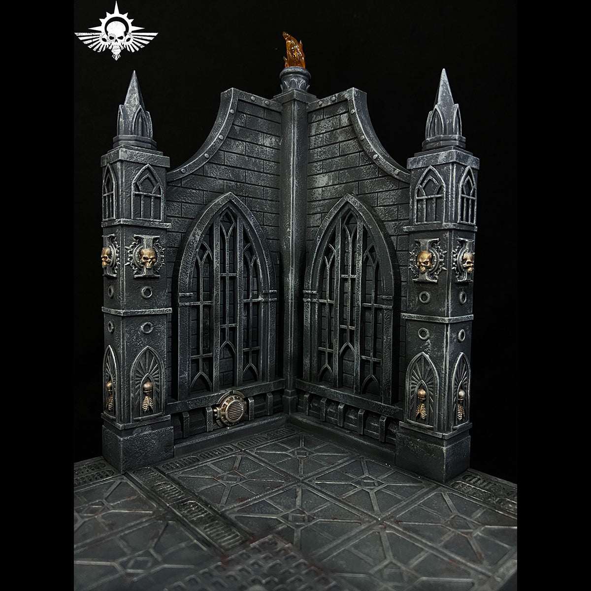 Xinglan Workshop Steel Casting Warhammer Infinite Combo Diorama Scene Base Fit 1/12 Scale Action Figure