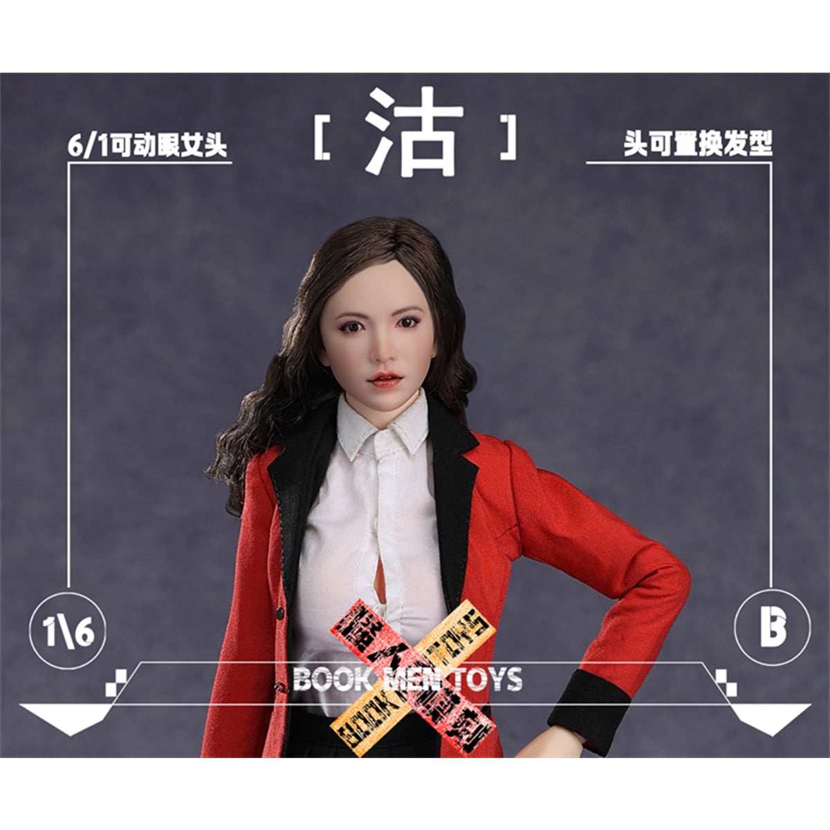 BOOK MEN TOYS Wave 2 Moving Eyes: Gu Head Sculpt Accessory Fit 1/6 Scale 12-inches Figure