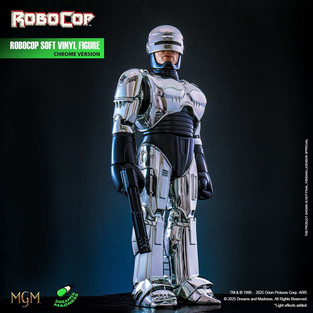 MGM, Robocop Soft Vinyl, Electroplated Silver Edition/Battle-Damaged Edition, Articulated Action Figures