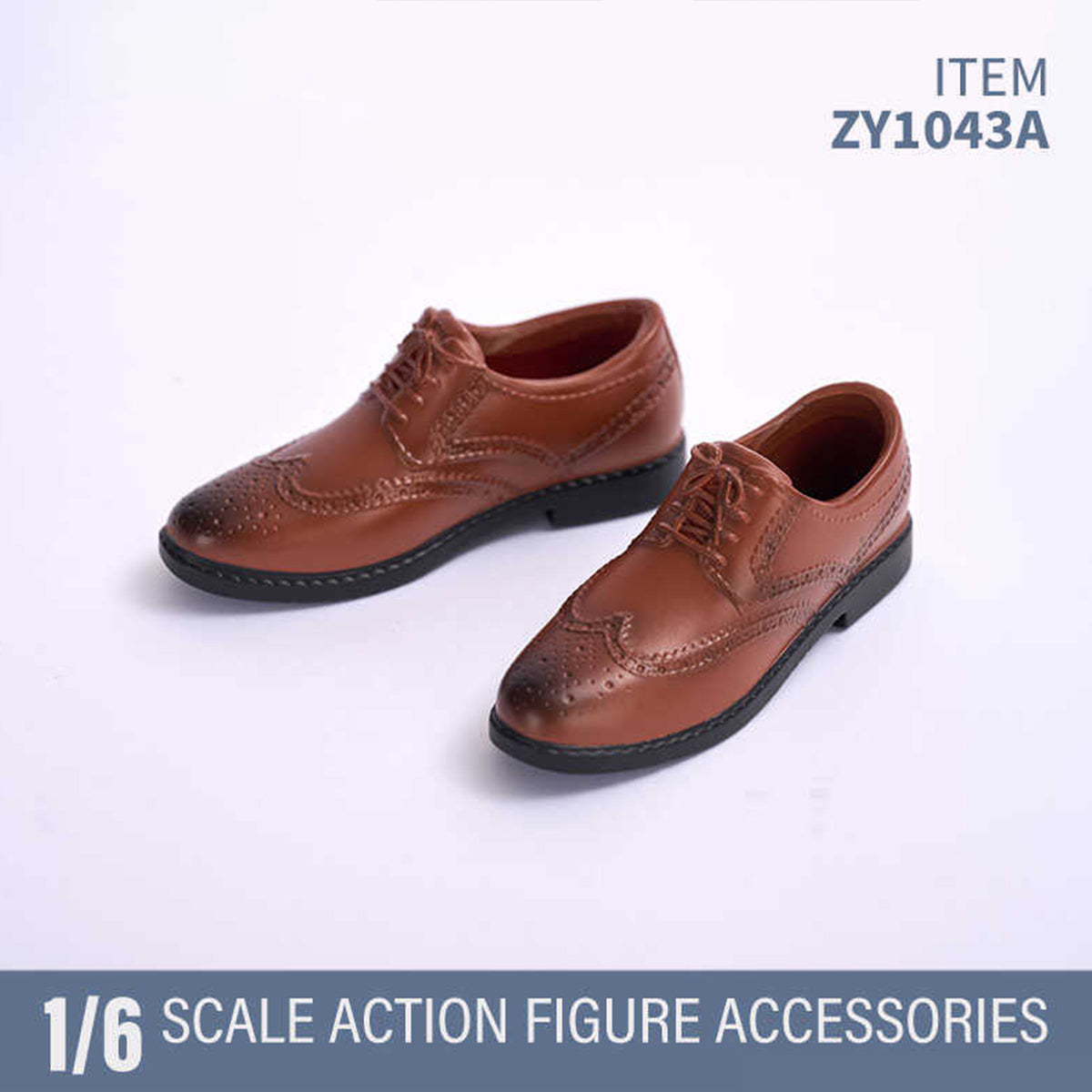 ZYTOYS, Male Leather Shoes Boots, Doll Accessory for 12-inches Action Figurine
