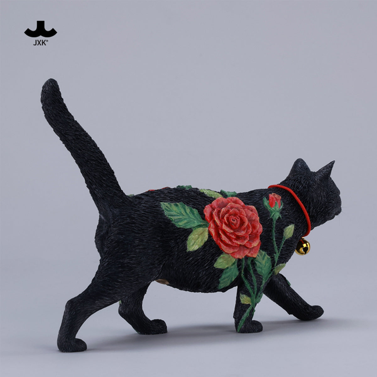 JXK, Rose Cat, Static Animal Figurine