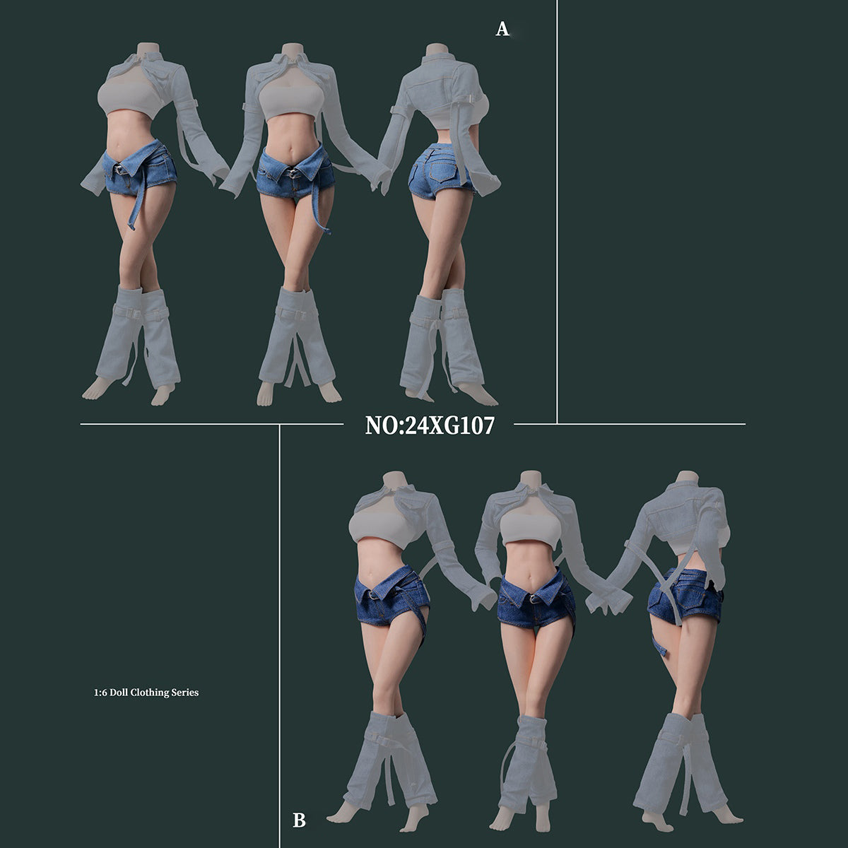 VSTOYS Trendy Denim Suit Ver.24XG107 For Action Figures