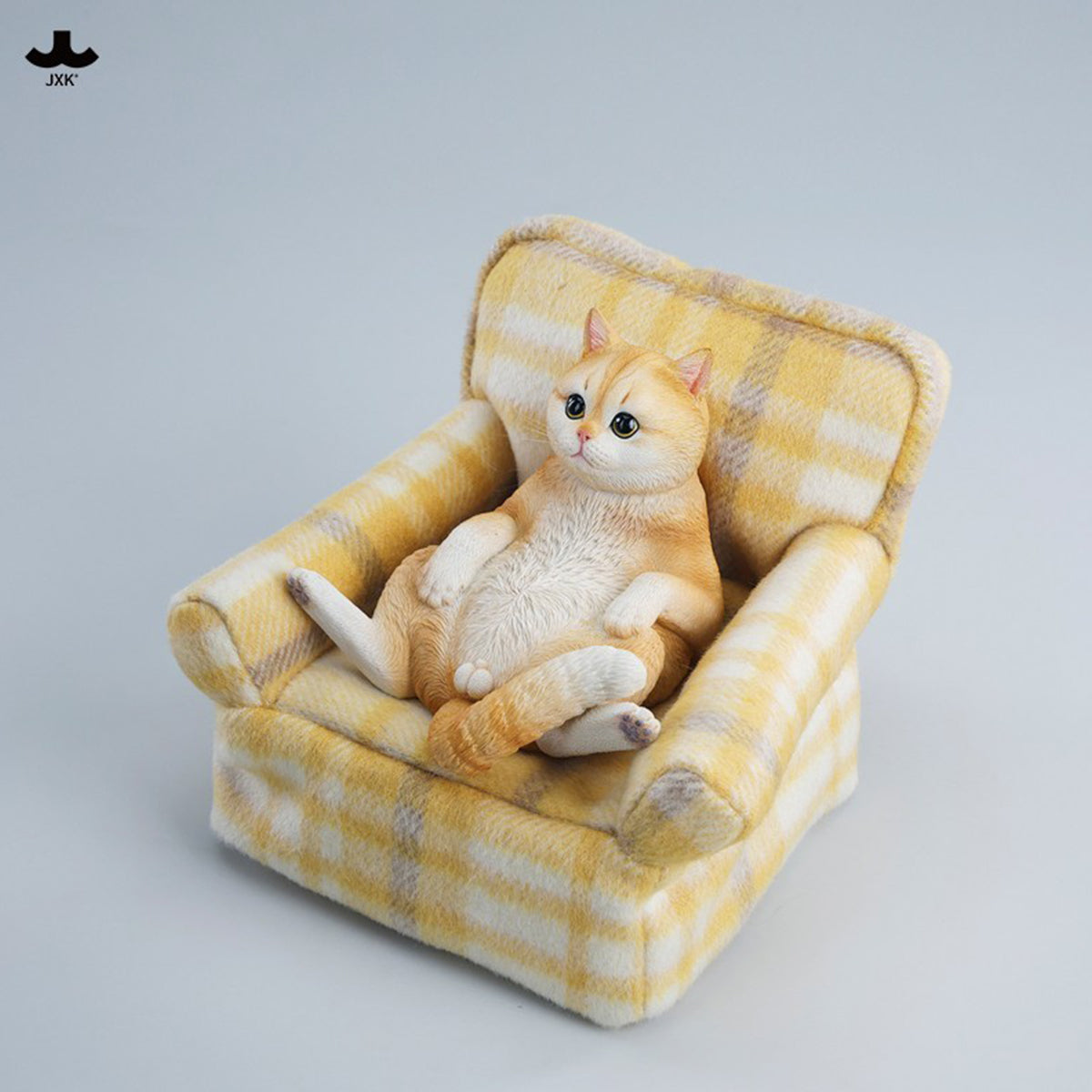 JXK Warm Cat Sofa (JXK350) Static Expertly Hand-Painted Lifelike Animal Figurine