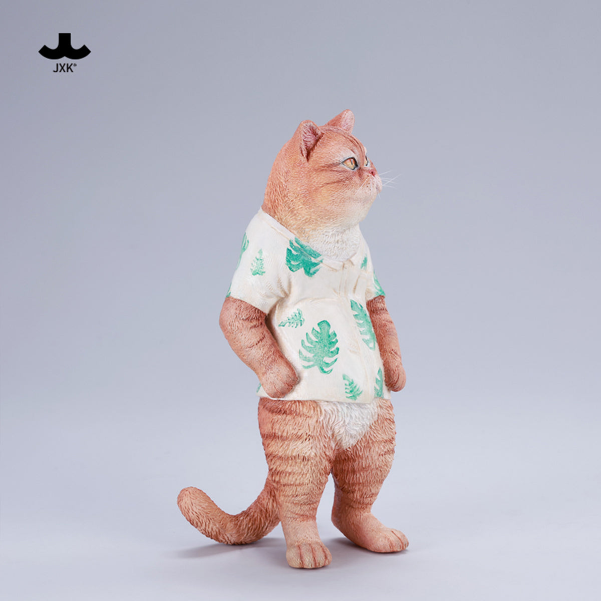 JXK, Tropical Cat Stand, Static Cat Animal Figurine