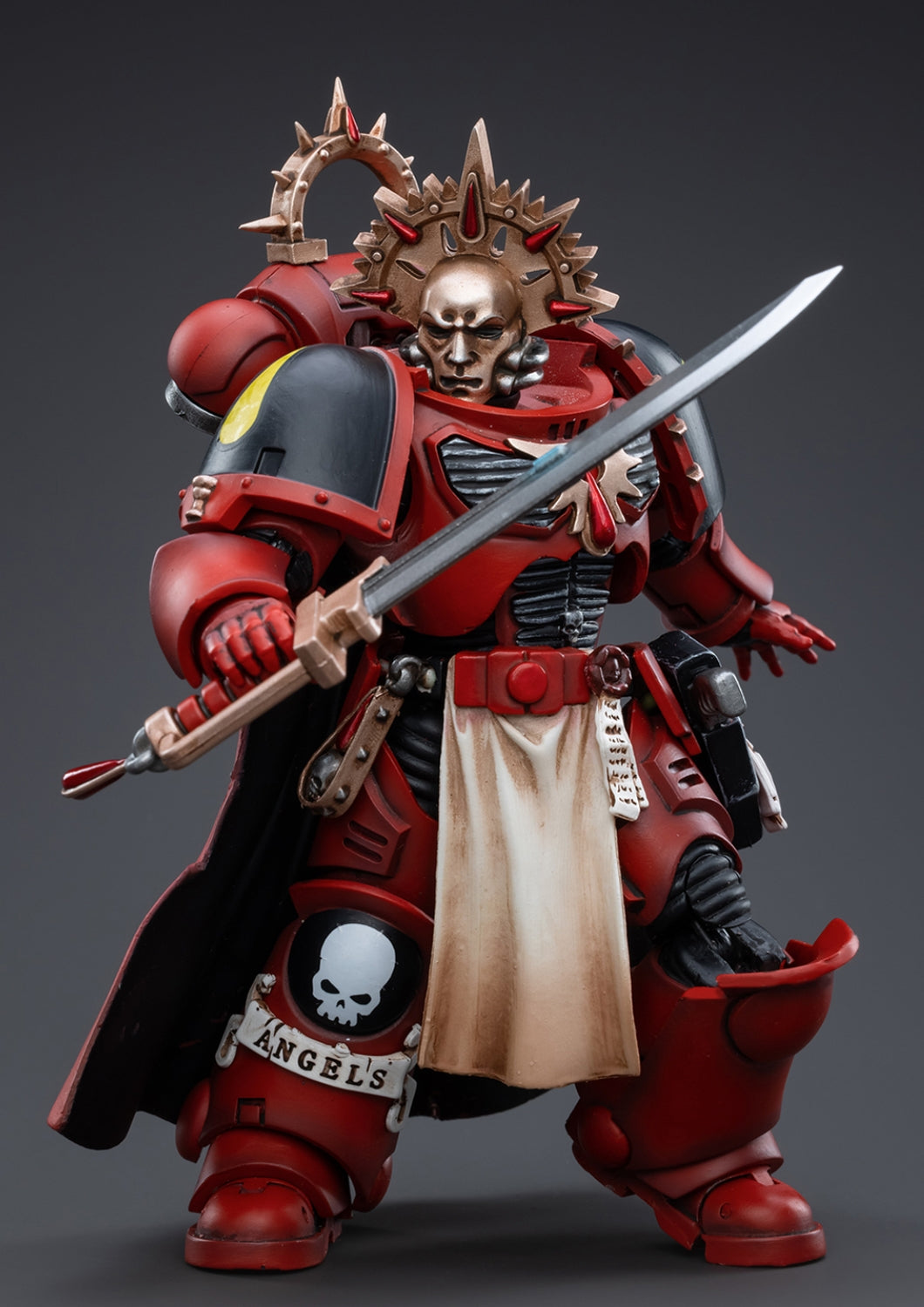 Figurine de collection JoyToy Warhammer 40K : Blood Angels Veteran Alberigo, figurine articulée à l'échelle 1:18 JT3372