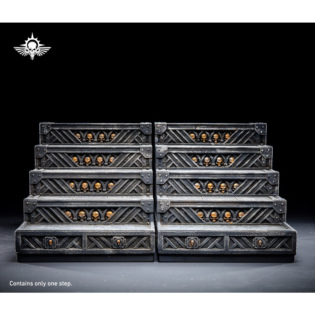 Xinglan Workshop Steel Casting 1/12-1/18 Warhammer Series Bro-style Mountain Diorama Scene Base (Hive City Version) Fit Action Figure