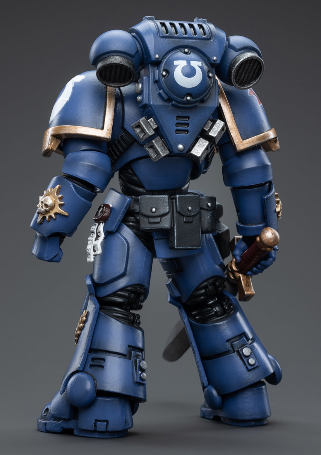 Figurine de collection JoyToy JT4065 40K : Figurine articulée du lieutenant Argaranthe des Ultramarines Primaris, échelle 1:18
