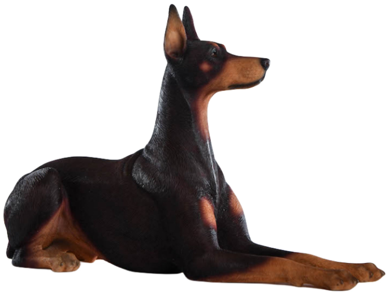 Figura de perro coleccionable JXK: Doberman Pinscher, pintada a mano por expertos, realista, de resina segura, miniatura a escala 1:6.