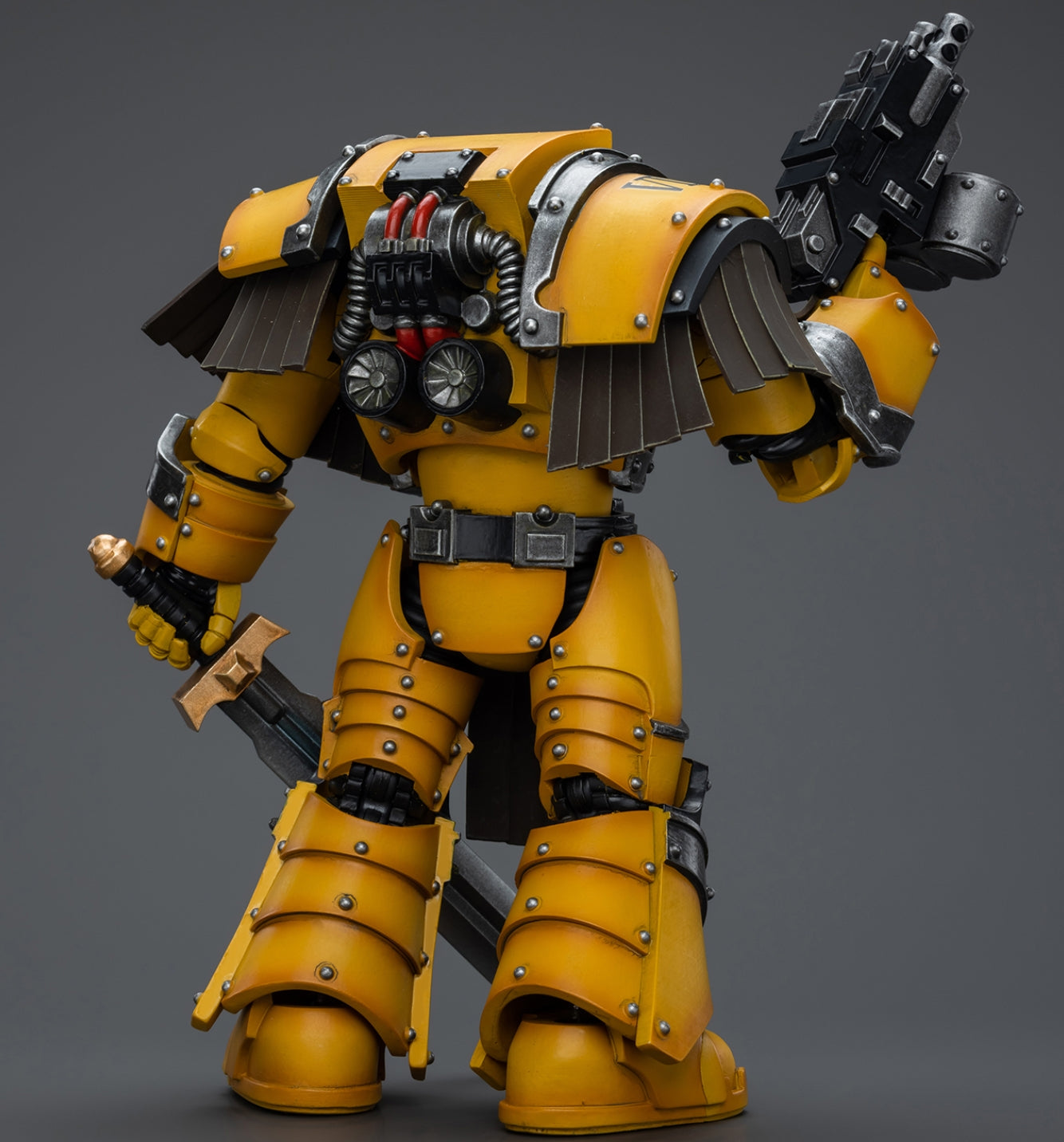 JoyToy Warhammer The Horus Heresy : Imperial Fists Legion Cataphractii Terminator Squad Legion Cataphractii Sergent avec Power Sword Figurines d'action