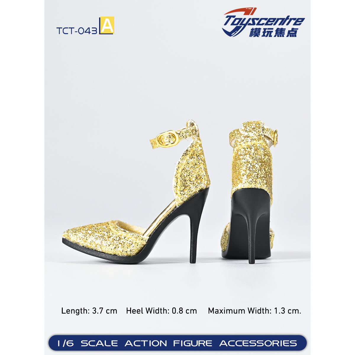 Toyscentre, Female High-Heeled Sandal Shoes, 1/6 Scale Doll Accessory for 12-inches Figure