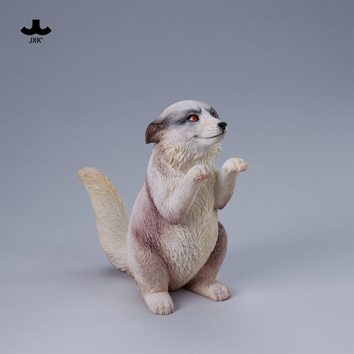 JXK Fluffy Fox Static Expertly Hand-Painted Lifelike Animal Figurine