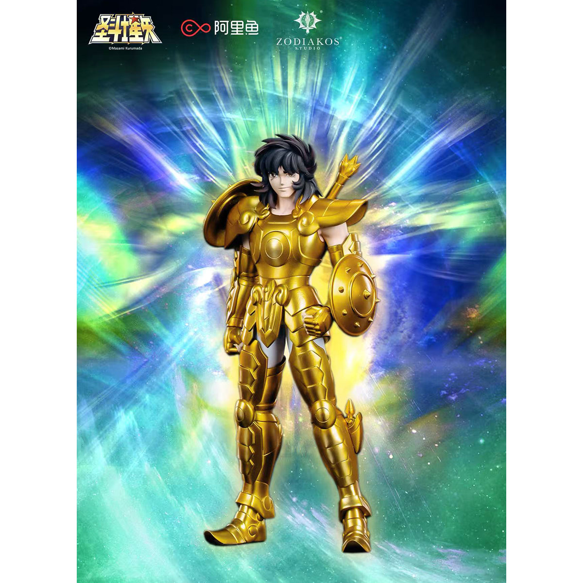 Zodiakos Studio, Saint Seiya SS-01 Libra Dohko/SS-02 Aries Mu/SS-03 Sagittarius Aiolos/SS-04 Virgo Shaka, Art Anime Statue