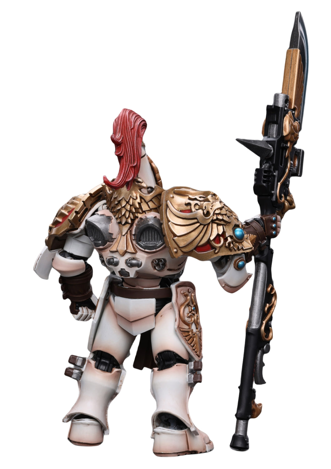 JoyToy 40K Figurine de collection : Adeptus Custodes Montre solaire Vexilus Praetor Figurines à l'échelle 1/18