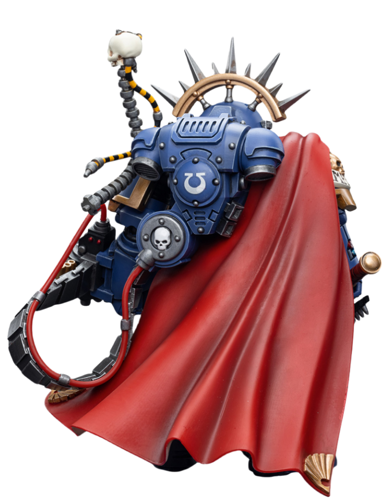 Figurine de collection JoyToy Warhammer 40K : Capitaine Ultramarine en armure Gravis, échelle 1:18