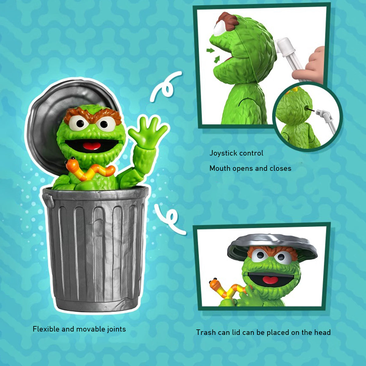 BLOKEES, Series 2 Sesame Street Partners Magical Edition Oscar/Ernie/Bert Action Figure