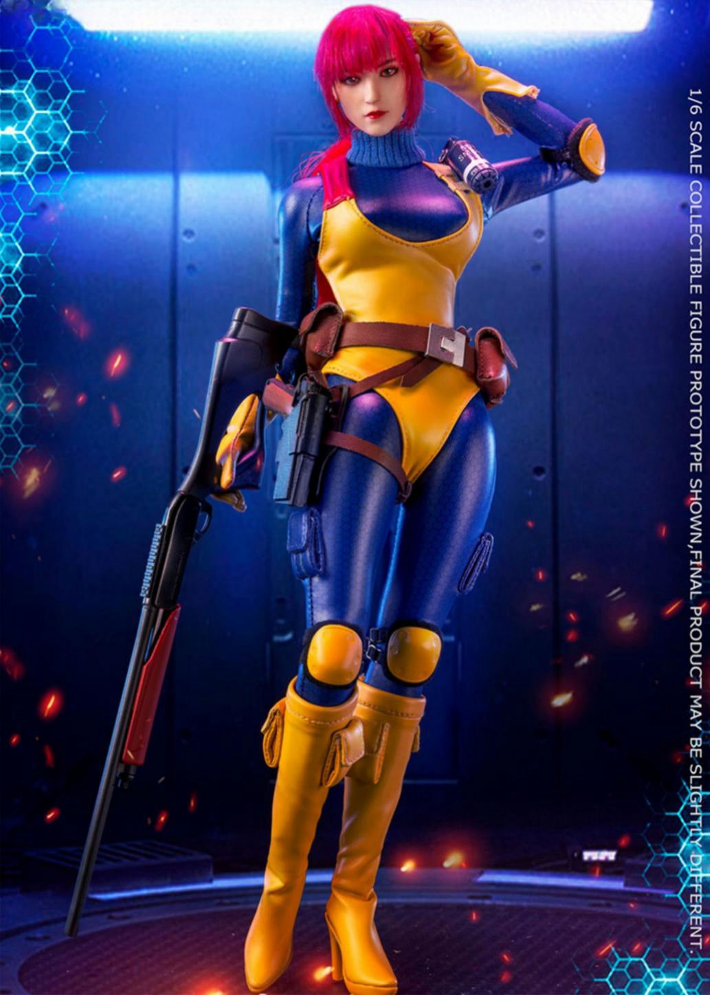 FLAGSET Figura coleccionable completa: GIJoe Scarlett, estilo anime, figura de acción femenina en miniatura a escala 1:6, BBK013