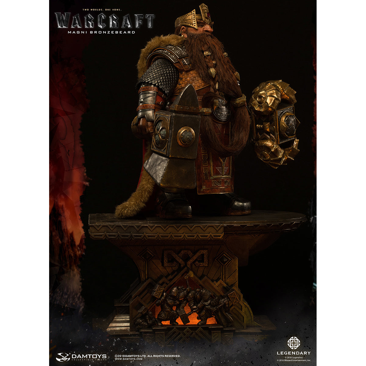 DAMTOYS DMLW09 Epic Series Warcraft movie – Magni Bronzebeard 25-inch Premium Art Statue