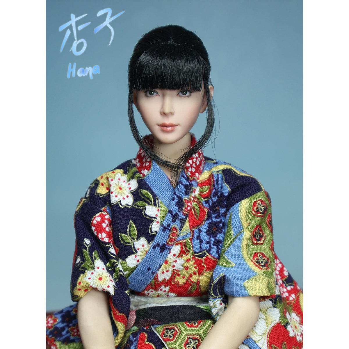 JKTOYS, Asian Beauty Hana with Movable Eyes Head Sculpture, Accessory for 12-inches Action Figurine