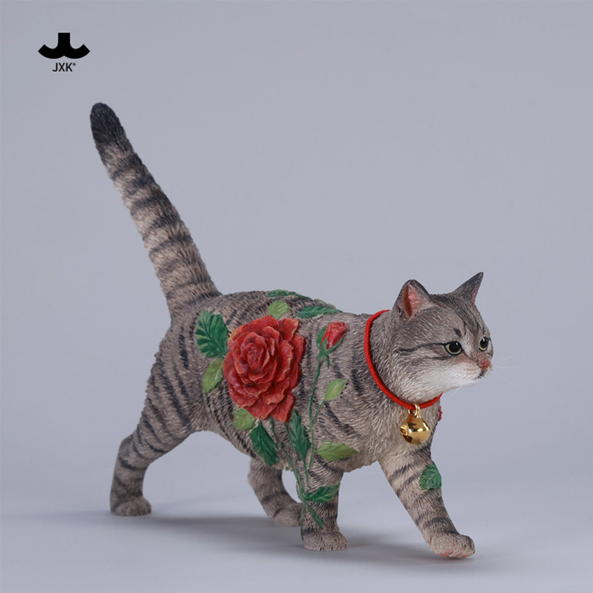 JXK, Rose Cat, Static Animal Figurine
