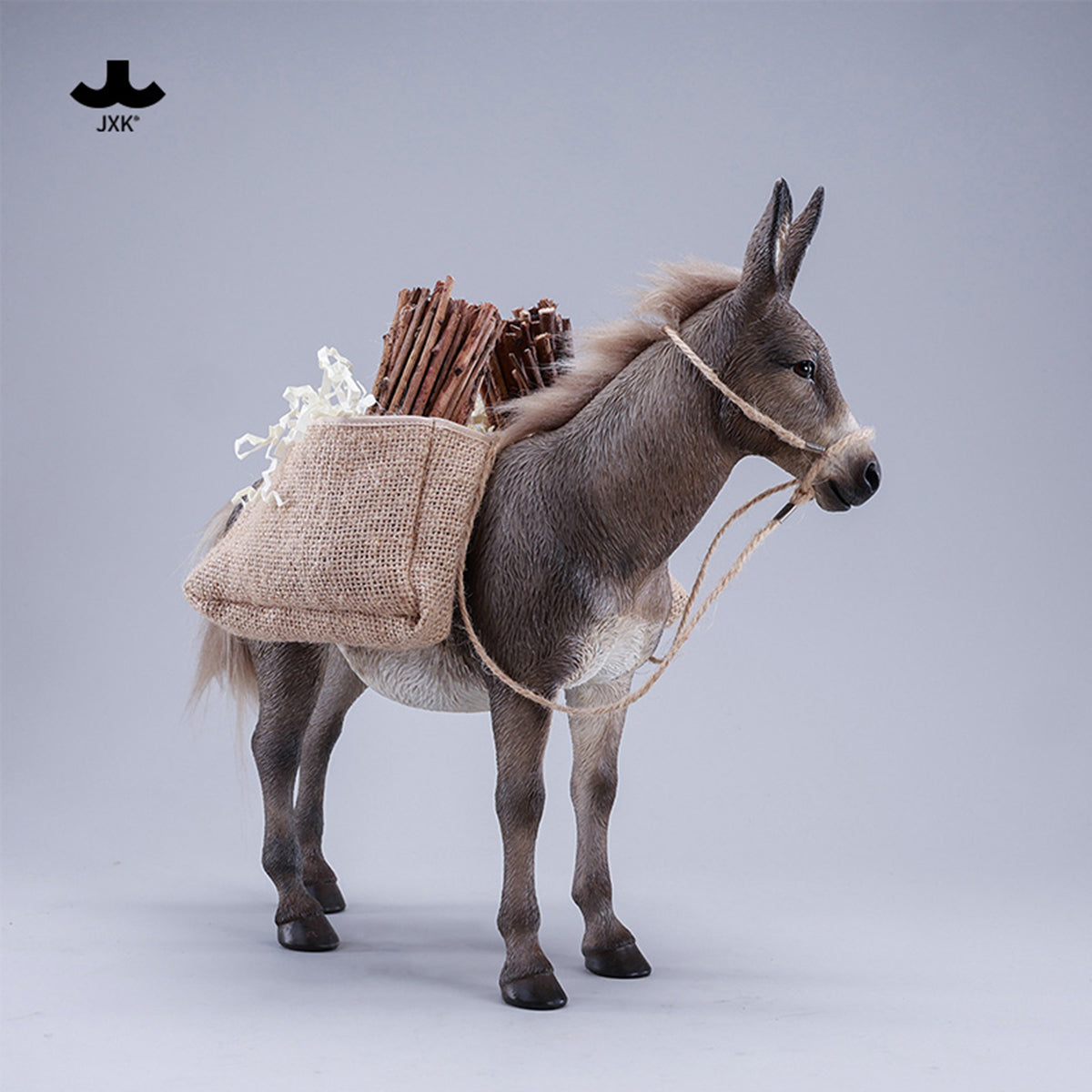 JXK MULE Static Expertly Hand-Painted Lifelike 1/6 Scale Animal Figurine