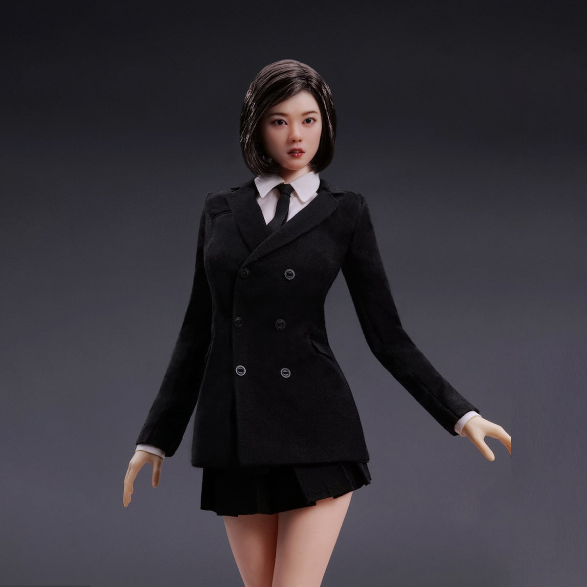 VSTOYS 1/6 Scale Figure Doll Clothes: Girl Group Outfit: Pleated Short Skirt Suit For 12-inch Miniature Collectible 24XG98B