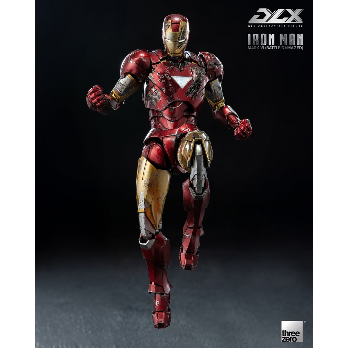 Threezero DLX Iron Man Mark 6 Battle Damaged Version 3Z09180C0 Action Figure