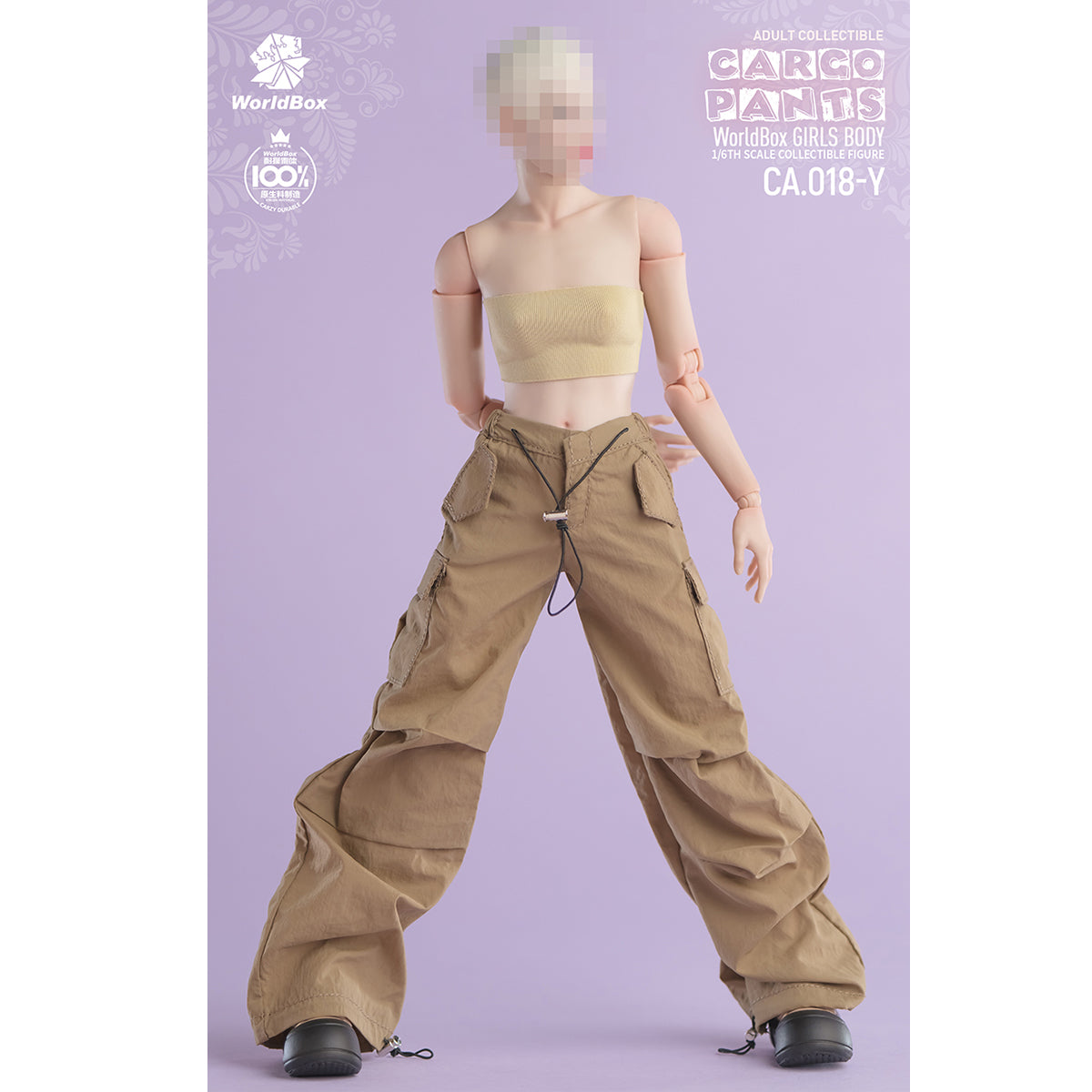 Hangtag - Straight Casual Slacks Doll Clothes Accessory Fit 1/6 Scale 12-inches Figure