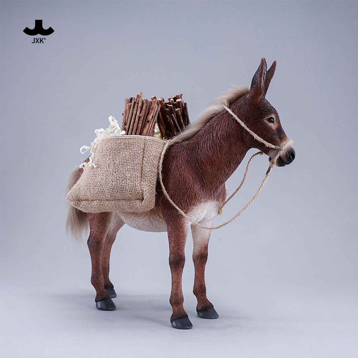 JXK MULE Static Expertly Hand-Painted Lifelike 1/6 Scale Animal Figurine