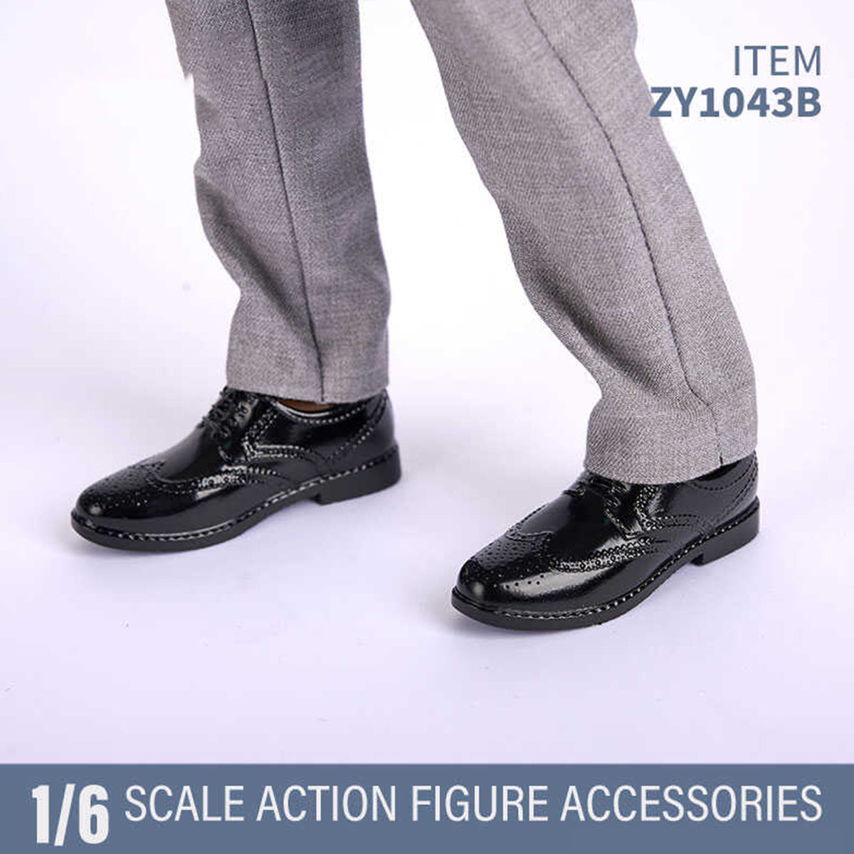 ZYTOYS, Male Leather Shoes Boots, Doll Accessory for 12-inches Action Figurine