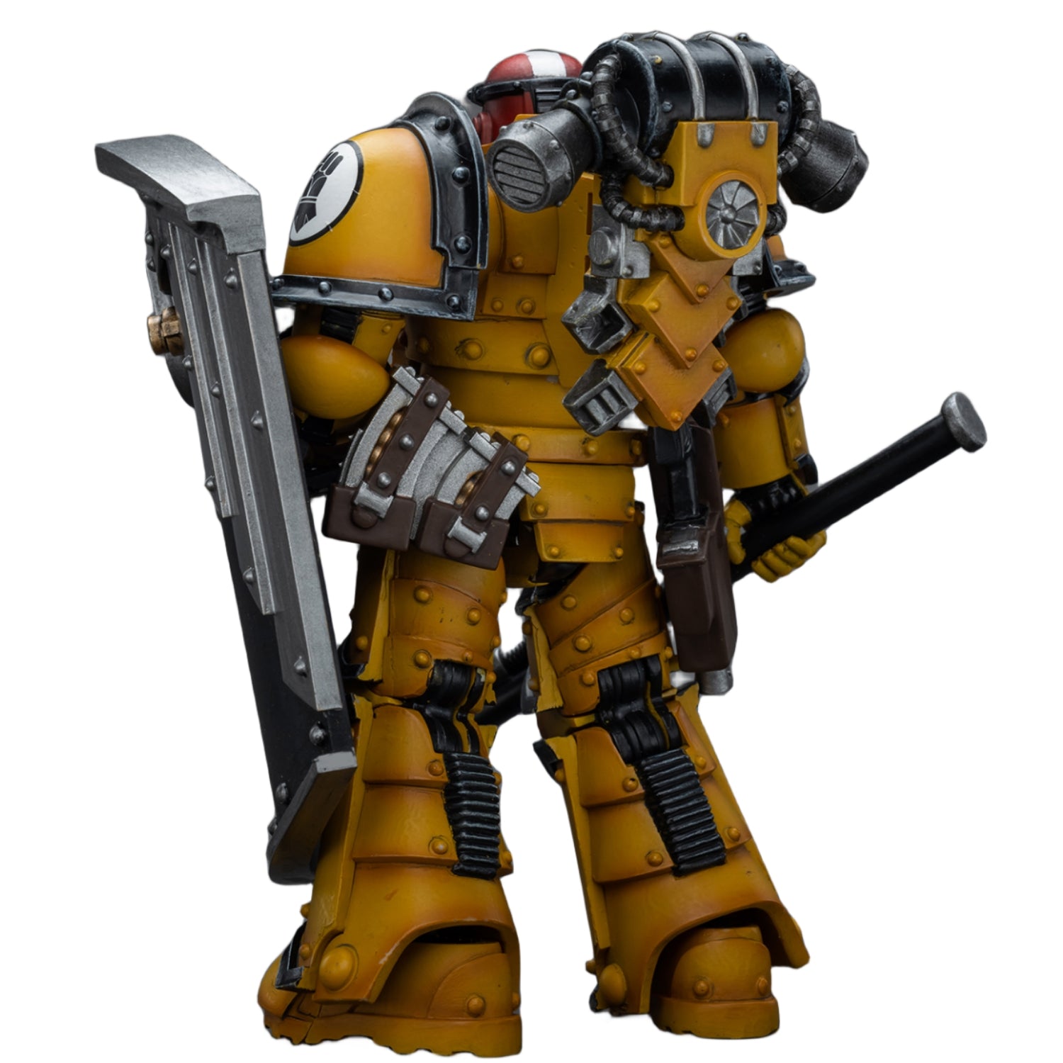 Figurine de collection JoyToy Warhammer The Horus Heresy : Imperial Fists Legion MkIII Breacher Squad Sergeant avec Thunder Hammer, échelle 1:18, JT9107