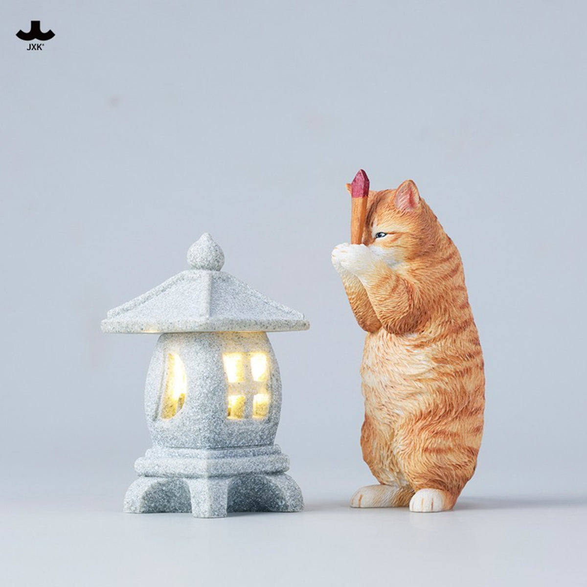 JXK Wishing Cat (JXK341) Static Expertly Hand-Painted Lifelike Animal Figurine