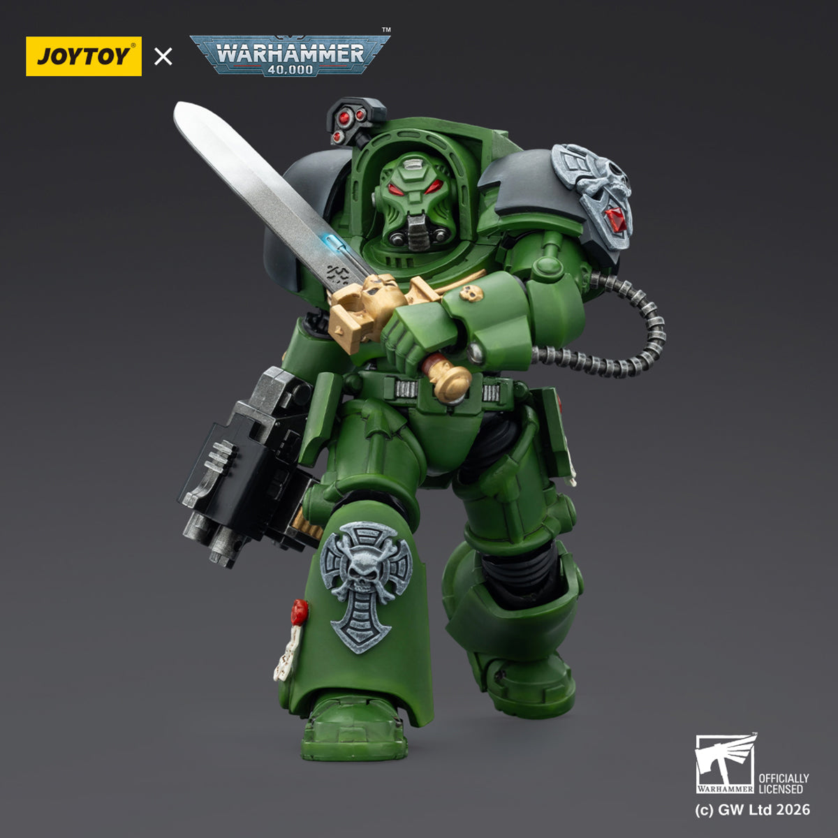 JOYTOY Warhammer 40,000 Salamanders Terminator with Power Fist and Assault Cannon & with Power Fist and Storm Bolter & with Power Sword and Storm Bolter Action Figure