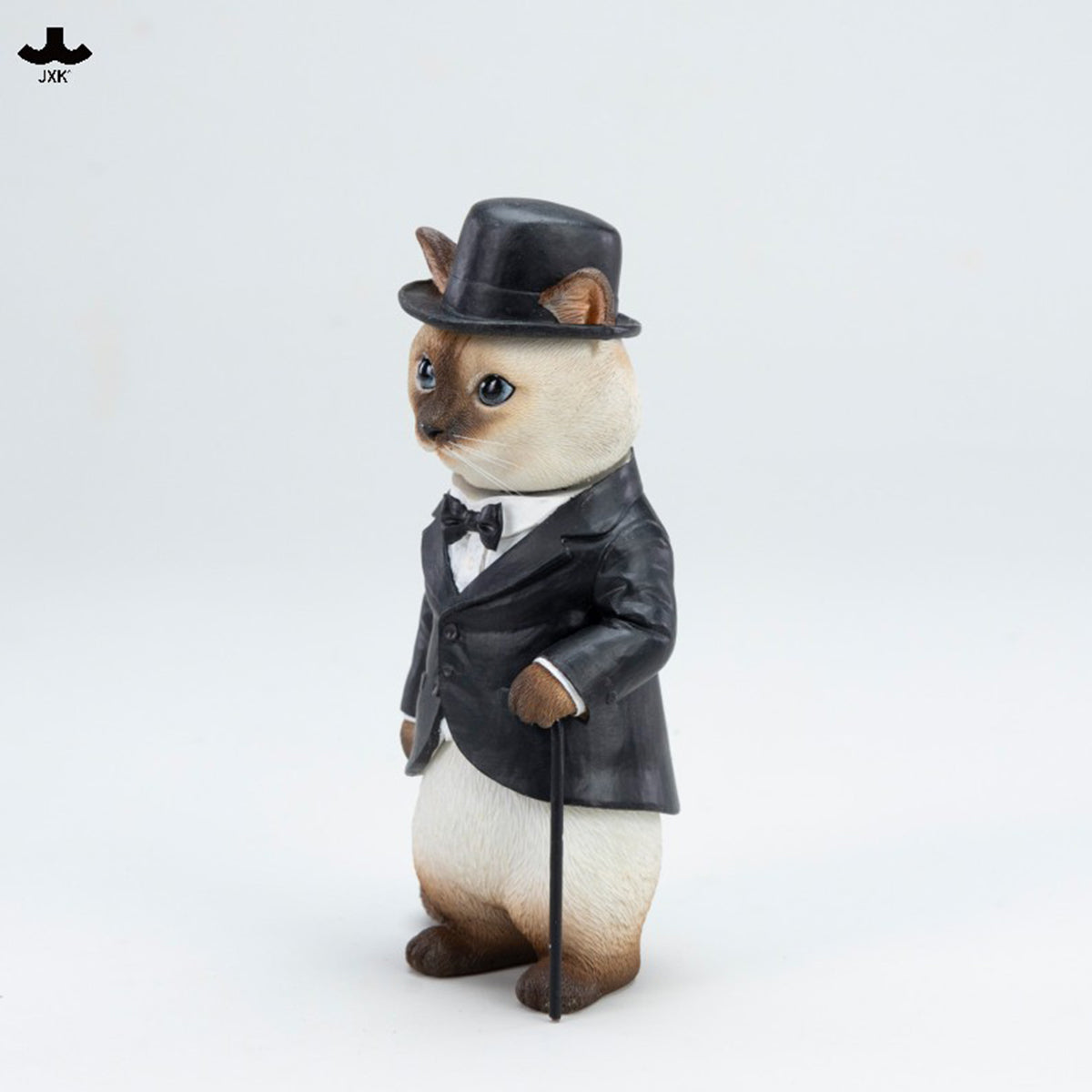 JXK Chaplin Cat (JXK344) Static Expertly Hand-Painted Lifelike Animal Figurine