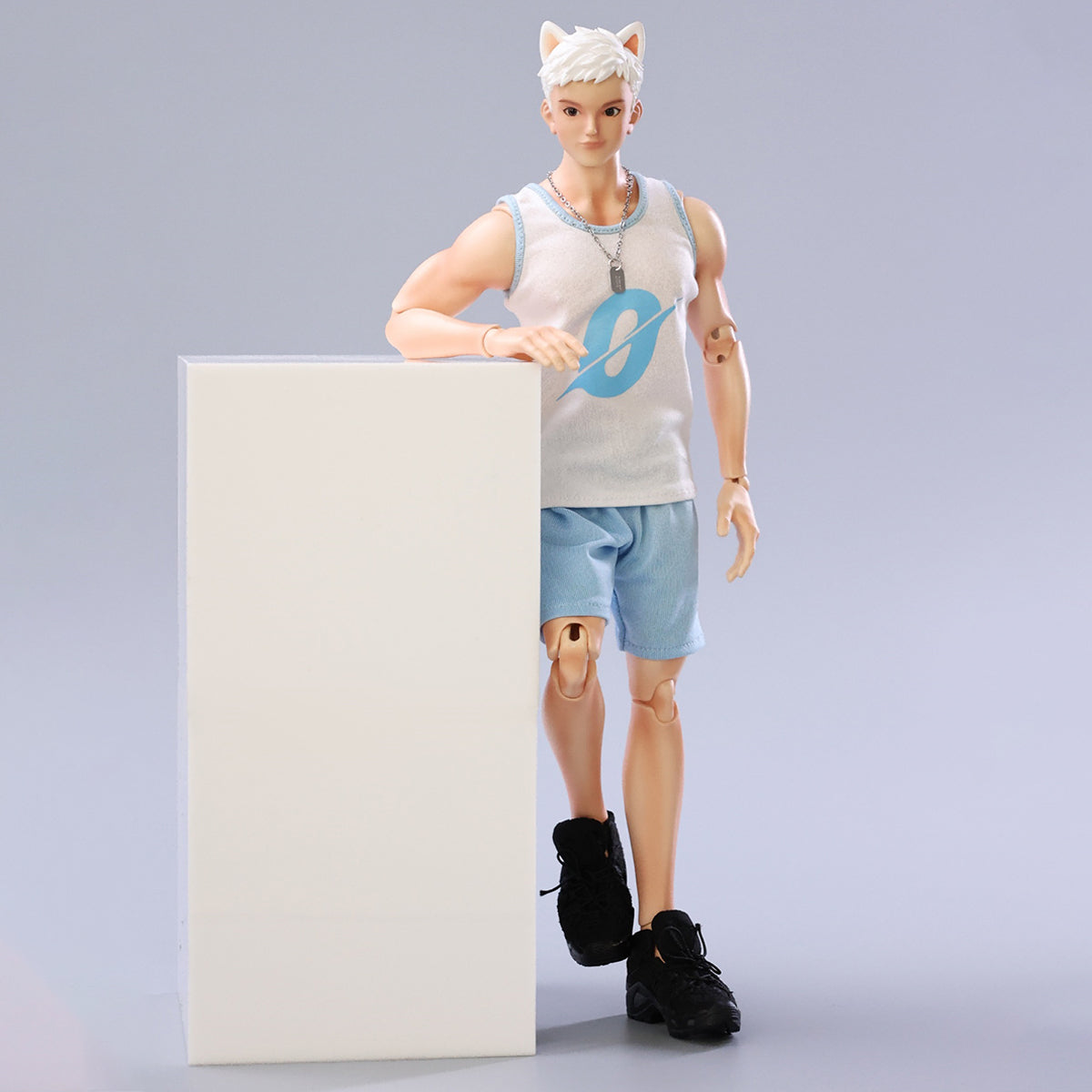 Blue Piper Puppy Guy White BJD Action Figures