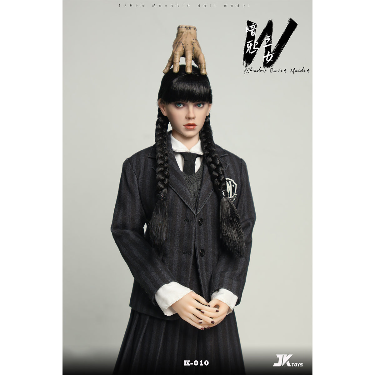 JKTOYS Shadow Raven Maiden Wednesday K-010 1/6 Scale Action Figure