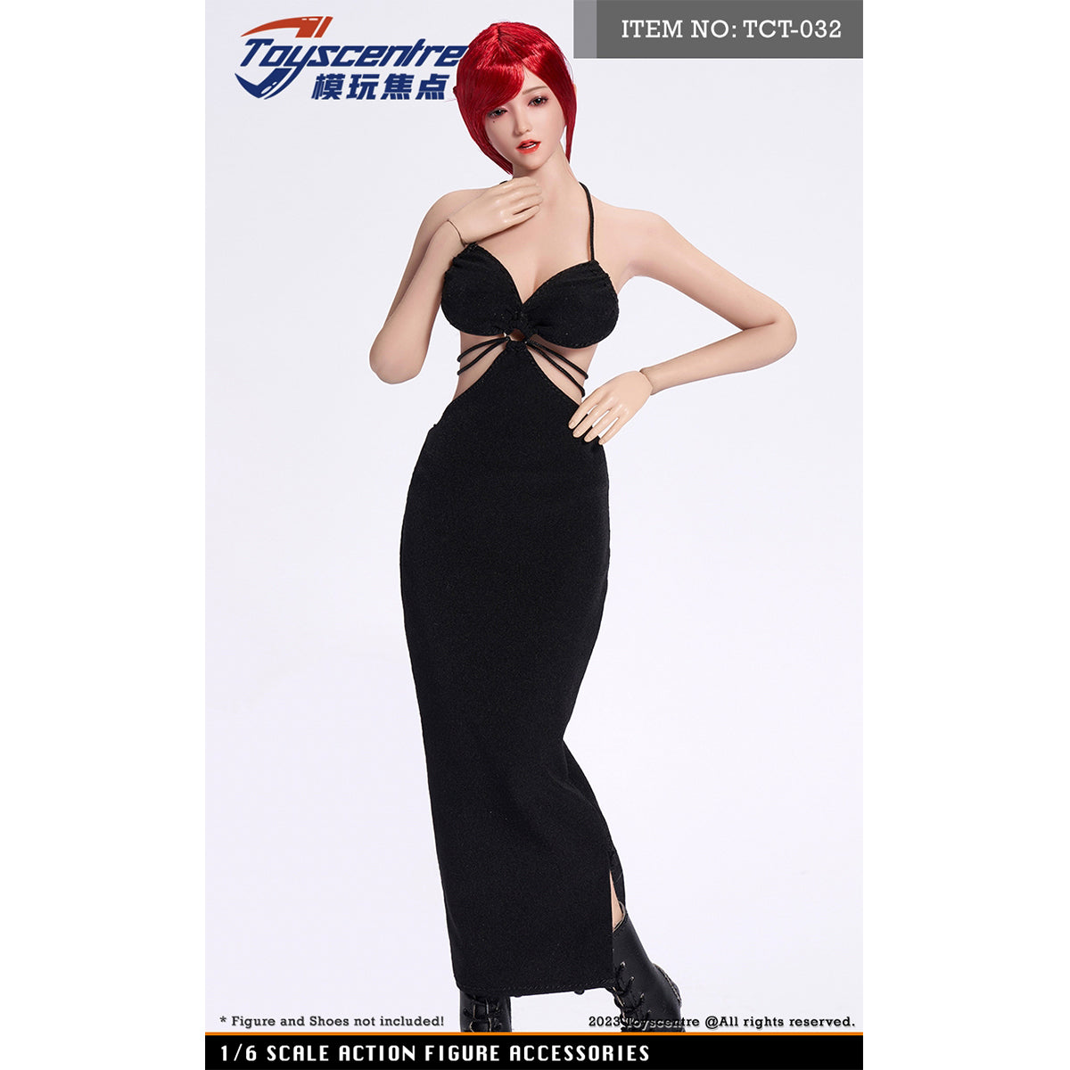 Toyscentre, Female Black Evening Dress Skirt, Doll Clothes Accessory for 12-inches Action Figurine